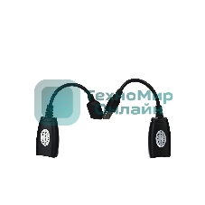 Кабель AM/AF удлинитель USB по витой паре VCOM (AM/RJ45-RJ45/AF) до 45m CU824