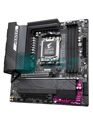 Материнская плата Gigabyte B650M AORUS ELITE, Socket AM5, AMD B650, 4xDDR5, 4xSATA, 2xM.2, 1xPCI-E 4.0 x16, 1xPCI-E 4.0 x4, 1xHDMI, 1xDP, 1x 2.5Gb LAN, 5xUSB-A 3.2 Gen 1, 2xUSB-A 3.2 Gen 2, 4xUSB-A 2.0, 1xUSB-C 3.2 Gen 2, 2x3.5 мм, 7.1, Micro-ATX