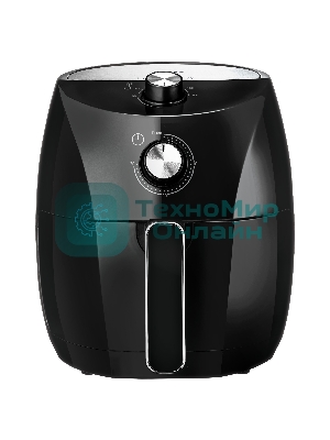 Аэрогриль BBK AF325 черный, 1400 Вт, 3.2 л, механическое управление, 13 программ