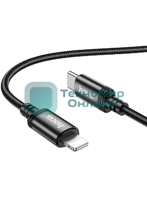 Кабель Hoco X89 Wind iP USB Type-C (m)-Lightning (m) 1м черный коробка