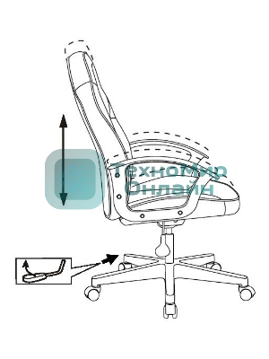 Кресло Бюрократ Zombie 11LT черный, экокожа, 120 кг, механизм качания