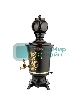Самовар Centek CT-0093 черный/хохлома