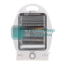 Обогреватель инфракрасный Rexant белый, кварцевый, 800 Вт, 14 м2, термостат, настольный, со складным основанием