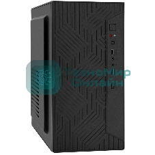 Компьютерный корпус Minitower ExeGate BAA-303-UNS400 (mATX, БП UNS400 с вент. 12см, 2*USB, HD Audio, черный)