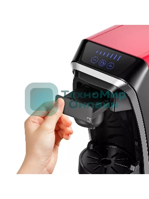 Кофеварка капсульная Kitfort КТ-7227 красный/черный, исп. кофе - капсулы/молотый, 0,8 л, 1400 Вт, 20 бар