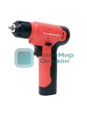 Дрель-шуруповерт ИНТЕРСКОЛ ДА-7,2ЭР 20, 7,2 В, 0,8 Ач, 20 Нм, щеточный