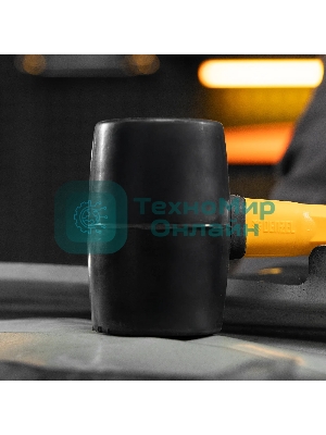 Киянка резиновая Denzel 450 г, черная, фибергласовая рукоятка c TPR покрытием