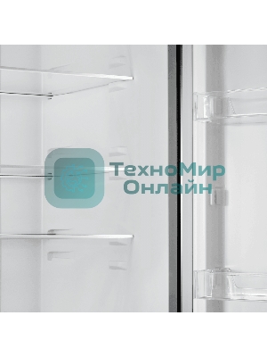 Холодильник Maunfeld MFF200NFSTSE серый двухкамерный 260/96л морозилка снизу, No Frost