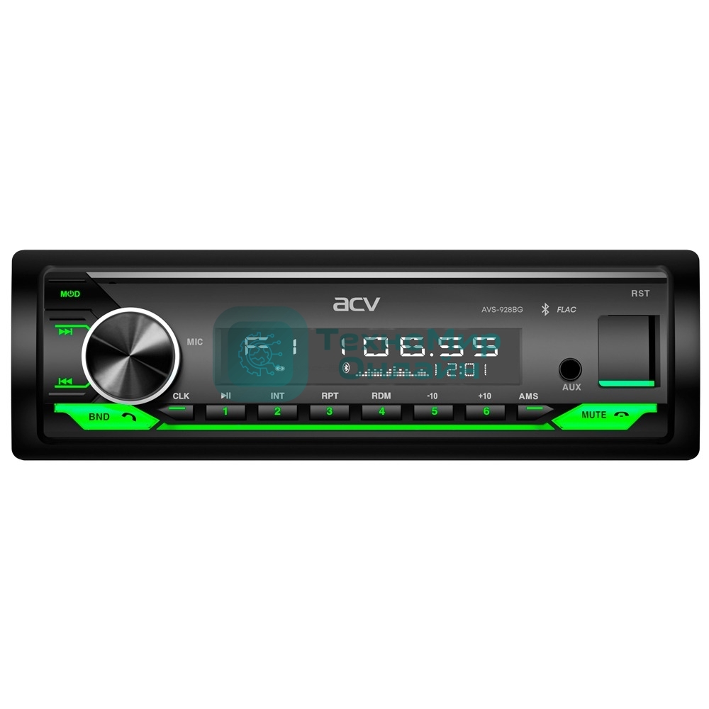 Автомагнитола ACV AVS-928BG, 1 DIN, Bluetooth, USB Type-A, AUX