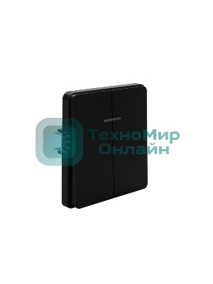 Выключатель Kranz ROUND 2 кл с подсветкой 10А с/у оникс