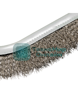 Щетка металлическая Denzel с пластмассовой ручкой, нержавеющая проволока