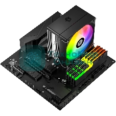 Кулер для процессора ID-COOLING SE-214-XT V2 ARGB LGA1851/1700/1200/115X/AM5/AM4 (16шт/кор, TDP 200W, PWM, 4 тепл.трубки прямого контакта, FAN 120мм, Addressable RGB LED) RET