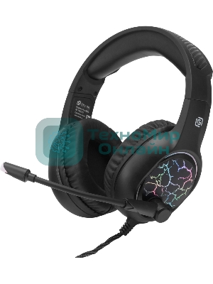 Наушники с микрофоном Oklick HS-L930G SNORTER черный/синий 2м мониторные USB оголовье (HS-L930G)