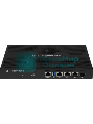 Маршрутизатор Ubiquiti ER-4-EU EdgeRouter 4 4 ядра (1 ГГц), 3х 1G RJ45, 1х SFP