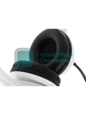 Гарнитура A4Tech HU-10 чёрный/белый, проводная