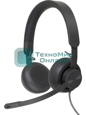 Гарнитура проводная Logitech Headset Zone Wired Teams Graphite