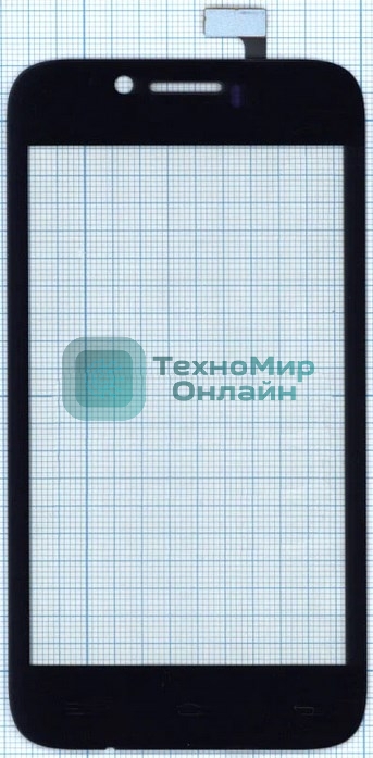 Сенсорное стекло (тачскрин) YZ-CTP183-FPC-V3.0, черное