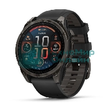Смарт-часы Garmin Fenix 8 AMOLED Sapphire угольно-черный DLC, черный 47мм