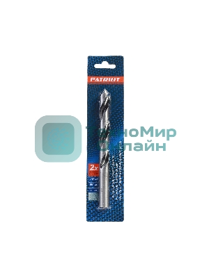 Сверло EDGE by PATRIOT по дереву спиральное 13 мм, W-образная заточка, 1 шт в блистере