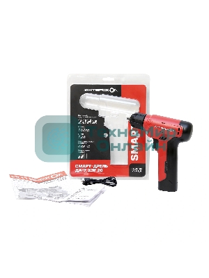 Дрель-шуруповерт ИНТЕРСКОЛ ДА-7,2ЭР 20, 7,2 В, 0,8 Ач, 20 Нм, щеточный