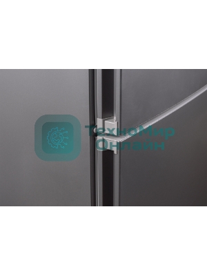 Холодильник Weissgauff CBN2WC2C2 INVERTER тёмно-серый двухкамерный 280/108л морозилка снизу, No Frost