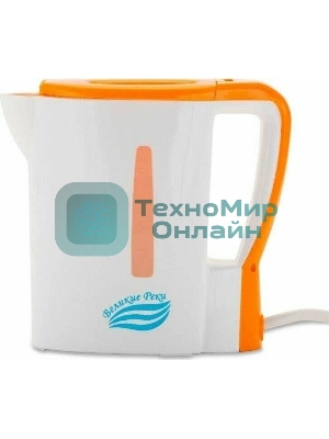 Чайник электрический Великие Реки Мая-1 бело-оранжевый