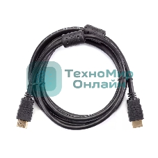 Кабель Telecom HDMI-19M --- HDMI-19M ver 2.0+3D/Ethernet,2 фильтра 2m TCG200F-2M