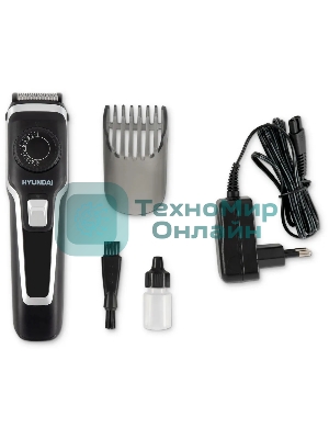 Машинка для стрижки Hyundai H-HC7127 черный 5Вт (насадок в компл:1шт)
