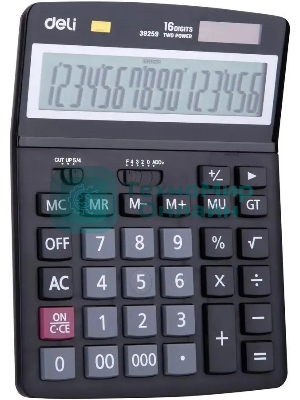 Калькулятор настольный Deli E39259 черный 16-разр.