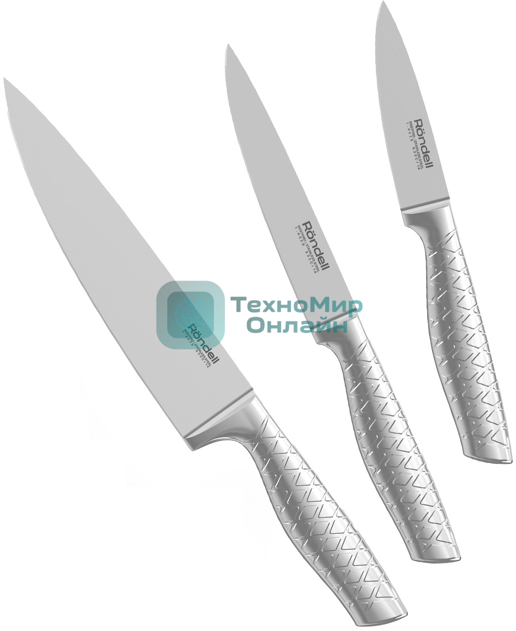 Набор ножей кухонных Rondell Imperial RD-2008 компл.: 3 предм. стальной подар.коробка