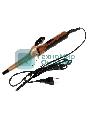 Щипцы для завивки волос Centek CT-2089 черный/золотистый, 13-25 мм, 200 °C, 1 режим