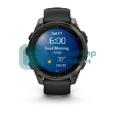 Смарт-часы Garmin Fenix 8 AMOLED Sapphire угольно-черный DLC, черный 47мм