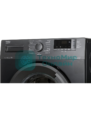 Стиральная машина Beko WSRE6512ZAA 7320210019 черный, загрузка фронтальная 6 кг, 1000 об/мин., класс: А++