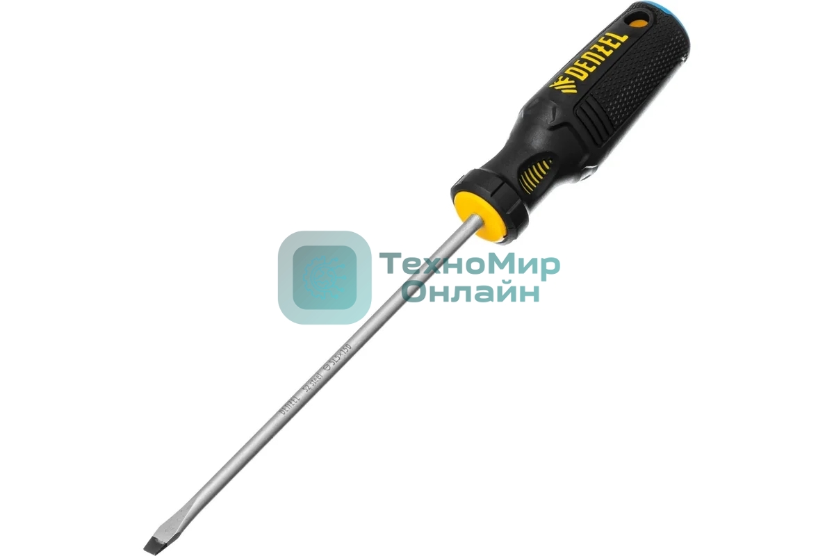 Отвертка Denzel SL5x150 мм, S2, 3к рукоятка