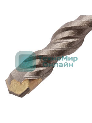 Бур по бетону Denzel двойная спираль, Cobalt W-tip, 12x210 мм, SDS PLUS