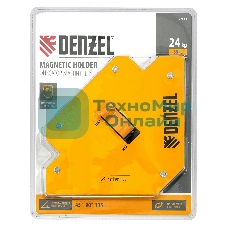 Фиксатор магнитный Denzel отключаемый для сварочных работ усилие 55 LB, 45х90х135 град.