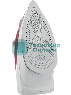 Утюг Scarlett SC-SI30K56 розовый, 2400; Световой индикатор работы: Да; Регулируемый пар до г/мин: 35; Паровой удар до г/мин: 140; Резервуар для воды, мл: 280; Функция разбрызгивания воды: Да; Терморегулятор: Да; Вертикальное отпаривание: Да; Регулировка степени отпаривания: Да; Покрытие подошвы: Керамическая подошва KeramoPro; Самоочистка: Да; Система защиты от накипи ANTI-CALC: Да; Функция автоотключения AUTO-SHUT OFF: Да; Размер утюга Ш*В*Г, мм: 289*120*140; Шарнирное крепление шнура: Да; Длина электрошнура, м: 1.8; Цвет шнура: В цвет корпуса;