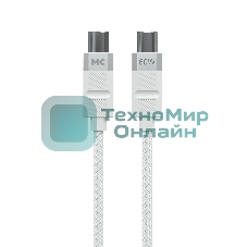 Дата-кабель MORE CHOICE (4620202555007) K87aa 2м USB 3.0A PD60W для Type-C Type-C- 2м, белый