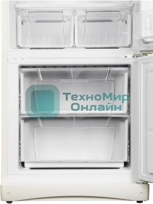 Холодильник Stinol STS 150 E бежевый двухкамерный 191/72л морозилка снизу