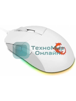 Мышь проводная MSI Clutch GM11 белый, 5000 dpi, USB, кнопки - 6