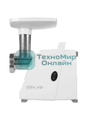 Мясорубка электрическая Аксион М33.01 белый, 1500 Вт, 1.7 кг/мин, реверс, защита от перегрузки, насадки - 3