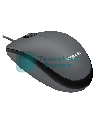 Мышь проводная Logitech M90 черный/серый, 1000 dpi, USB, кнопки - 3