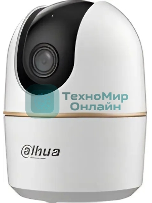 Мини-PT IP-видеокамера Dahua DH-IPC-H4AP-0360B с Wi-Fi 2.4ГГц 4Мп, 1/3” CMOS, объектив 3.6мм, видеоаналитика, ИК до 10м