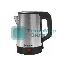 Чайник Sakura SA-2167BK 1.8 л, нерж+черн д