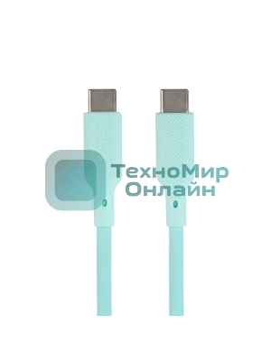 Кабель Type-C to Type-C, silica gel, 1м, 3A, 60W, PD (blue)