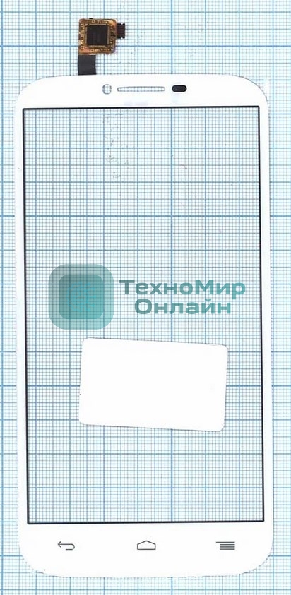Сенсорное стекло (тачскрин) для Alcatel One Touch Pop C9 7047D, белое