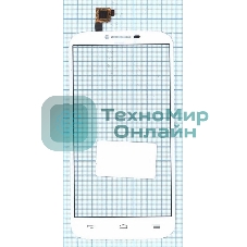 Сенсорное стекло (тачскрин) для Alcatel One Touch Pop C9 7047D, белое