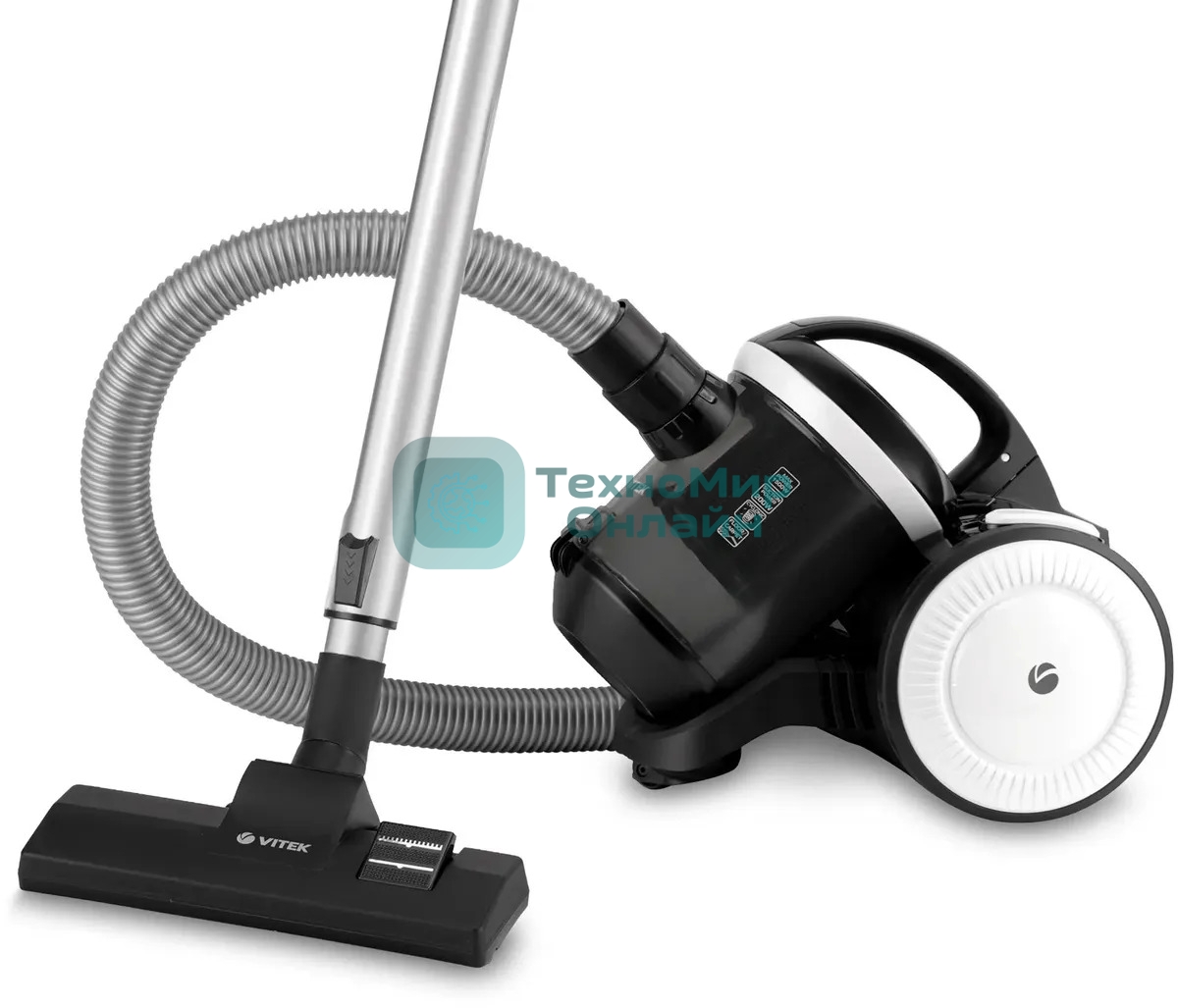 Пылесос Vitek Metropolis VT-8142 черный, 200/1500 Вт, уборка сухая, пылесборник циклонный фильтр 1.8 л