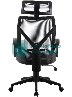 Кресло Cactus CS-MC414-GY черный, сетка, подголовник