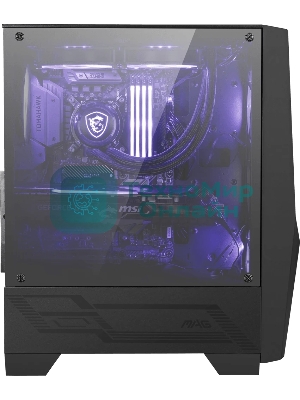 Компьютерный корпус MSI MAG FORGE 100M/mid-tower, ATX, tempered glass side panel/2x RGb 120мм & 1x 120мм fans inc./MAG FORGE 100M